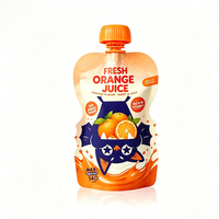 Op maat gemaakte, speciaal gevormde, hersluitbare staande spout pouches van 100ml, 150ml en 200ml met hersluitbare dop voor biologische vruchtensap, in Mylar zakken.