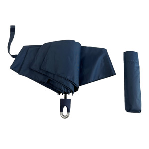 Parapluie manuel à six baleines, pliant en trois, design classique, en vinyle, avec logo imprimé, pour voyage, diamètre ouvert 99 cm, vente en gros - Product Image 4