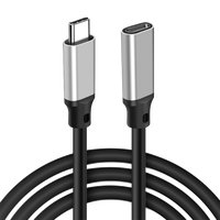Câble d'extension USB 3.2 Type C mâle vers Type C femelle noir 1m 2m 3m 5m 100W 20 Gbps 4K 60 Hz