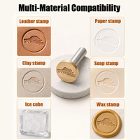 Embosseuse multifonction en laiton de qualité alimentaire avec logo personnalisé pour cuir, savon, cire, glace, biscuits et chocolat