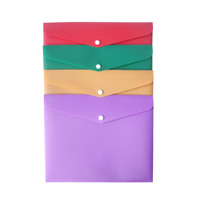Dossiers de documents transparents en plastique avec boutons pression pochette d'enveloppe de boutons en pvc dossier de fichiers a4