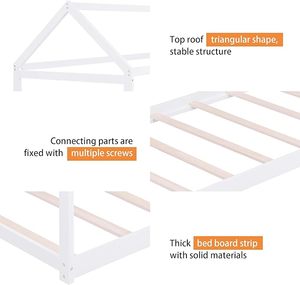 Bambini full twin size design con telaio in legno per bambini letti per bambini <span class=keywords><strong>montessori</strong></span> piano casa <span class=keywords><strong>letto</strong></span> per bambini - Product Image 4