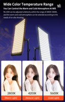 MagicLine 150W Bi-Color Portable LED Tapis de Lumière Flexible Pliant LED Panneau Roulant Tissu Design Studio Lumière pour la Photographie