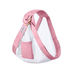 Porte-bébé d'été SeaMind en coton et fibre de bambou avec logo en relief, maille respirante, réglable, confortable pour bébé, couverture d'allaitement - Product Image 1