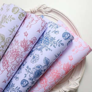 Hoa gói giấy cổ điển cottonwood gói giấy florist hoa bao bì bó hoa gói giấy bán buôn - Product Image 3