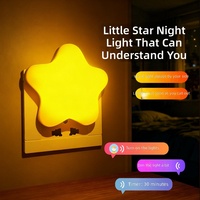 Veilleuse étoile colorée télécommandée, mini lampe de protection oculaire à luminosité réglable