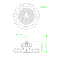 REITA UFO réglable 120/200W 16000-32000 Lumens 3500K-5000K 85-265V IP67 10-120 Lumens Boîtier blanc/noir