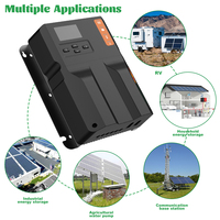 Contrôleur de charge solaire 12V 24V 30a 40A MPPT 150/50A Régulateur Bluetooth CAN Bus 70VDC Contrôleur d'éclairage avec caractéristiques commerciales