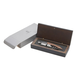 ที่เปิดไวน์แบบพับได้ทำจากสเตนเลสรูปตัวทีด้ามจับไม้วอลนัทสลักโลโก้ได้แบบพกพาที่ทนทาน - Product Image 5