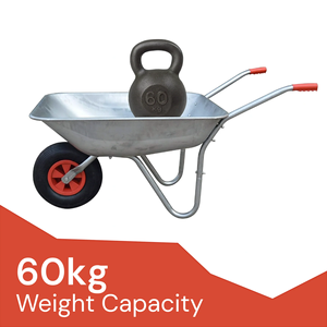 <span class=keywords><strong>Carretilla</strong></span> de Jardín de 65 Litros de Acero Galvanizado con Ruedas - Product Image 4