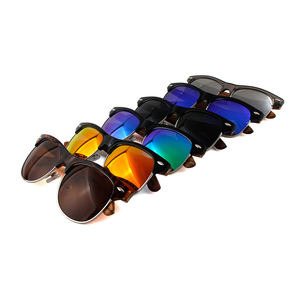 2025 classique demi-monture en bois bambou lunettes de soleil vente chaude mode lunettes de soleil métal en bois polarisé lentille lunettes de soleil - Product Image 4