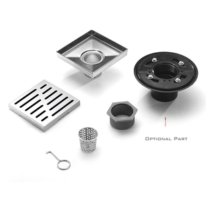 Grille de drain de sol carrée en acier inoxydable de haute qualité 15x15cm pour <span class=keywords><strong>douche</strong></span> - Product Image 6