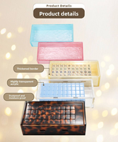 Boîte de rangement pour Mahjong, plusieurs couleurs au choix, tuiles de Mahjong américaines, motif coquille, acrylique transparent, anti-humidité et anti-poussière, haute qualité