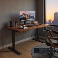 Cadre de bureau électrique à double moteur, réglable en hauteur, avec design détachable, pieds carrés, table de bureau en métal robuste