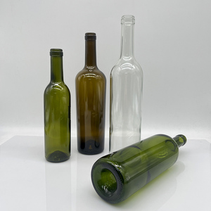 Bouteille à vin en verre ambré vert <span class=keywords><strong>de</strong></span> qualité supérieure <span class=keywords><strong>de</strong></span> 375 ml et 750 ml avec bouchon en polymère pour le stockage du vin rouge, du porto et des liqueurs - Product Image 2