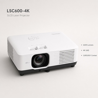 Projecteur laser ViewSonic LSC600-4K 6500 ANSI Lumens 3LCD 4K UHD avec zoom 1,6x et déplacement de l'objectif +66 %, laser pour conférences et musées