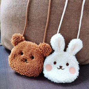Plush Bag <b>Bear</b> Rabbit Tiger Bagpack for Kids Kawaii Stuffed Animals Plushie Bag Woman <b>Cute</b> Backpack for Girl Children Coin Purse - Product Image 1