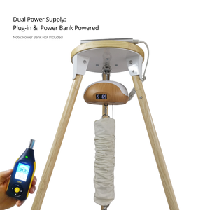 Columpio Eléctrico para Bebé Estilo Nórdico con Soporte, Trípode con Acabado de Madera, Velocidad de Oscilación Lenta, Bajo Nivel de Ruido - Product Image 2