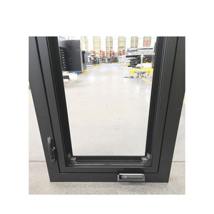 Nfrc nhiệt phá vỡ nhôm an ninh lớn đôi tráng men bên ngoài Crank Khuôn Cửa Sổ Màu đen cho nhà - Product Image 3