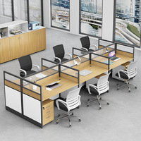 Usine de meubles modernes cloison 4 personnes bureau bureau cabine personnel poste de travail modulaire bureau Table de bureau