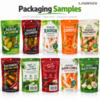 Machine de remplissage et d'emballage automatique horizontale pour sachets préformés Doypack de légumes marinés, cornichons et radis