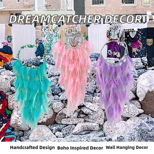 En gros Attrape-rêves artisanaux bohèmes à suspendre, Décoration intérieure faite main pour Chambre, <span class=keywords><strong>Balcon</strong></span>, Jardin, Fête, Café, Petit anneau - Product Image 6