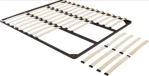 Обаная металлическая рама, деревянная планка, одинарная двойная платформа размера «Queen-size», легко сборочная рама кровати