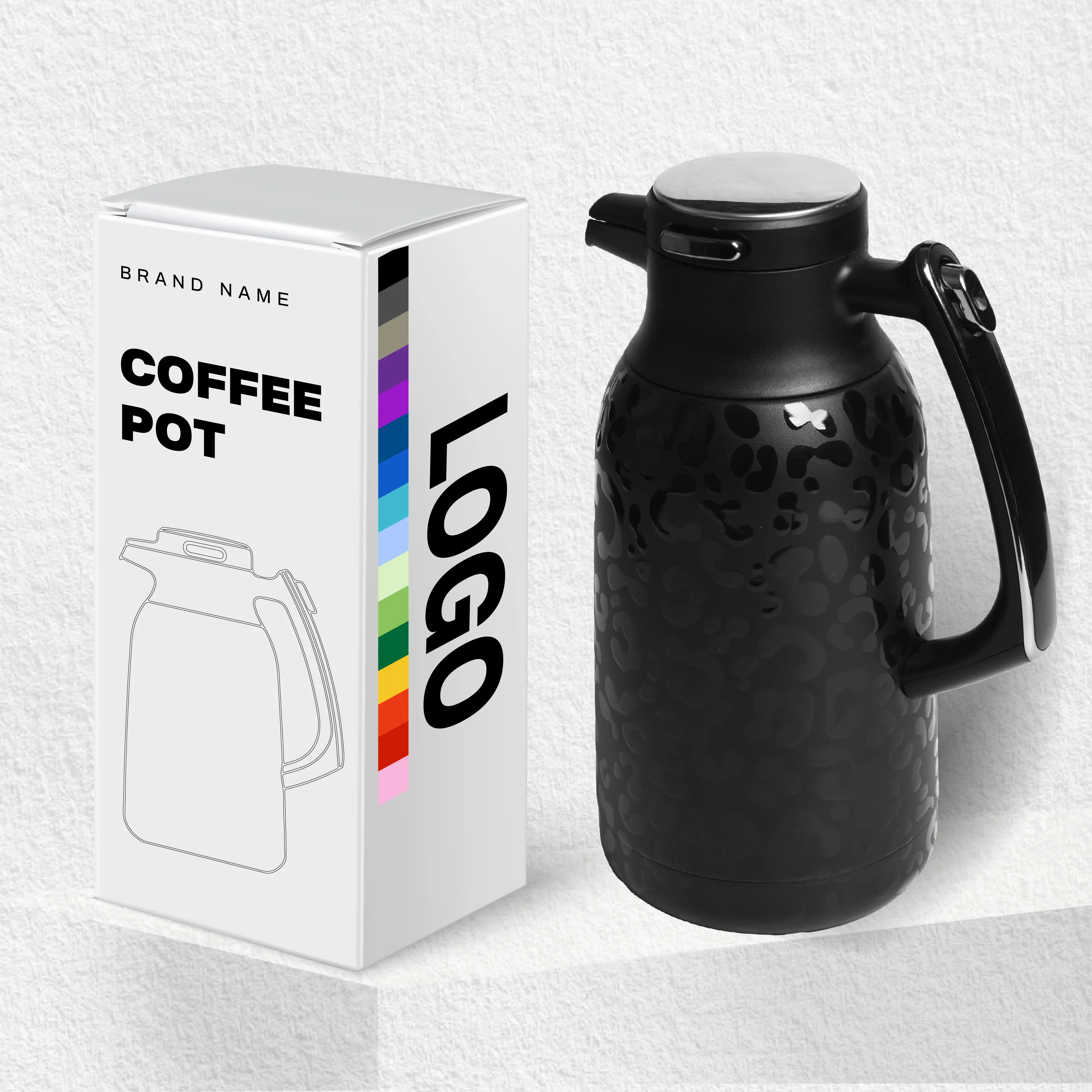 Grande Capacité Double Paroi Isolée En Acier Inoxydable Sous Vide Thé Cafetière Thermos Pichet D'eau Avec Logo Personnalisé