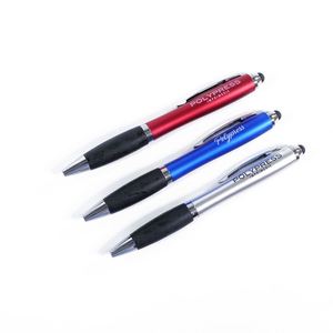 ปากกาสไตลัสอเนกประสงค์พร้อมโลโก้สั่งทำพิเศษ สำหรับหน้าจอสัมผัสพลาสติกนิ่ม 2 in 1 ปากกาลูกลื่นพลาสติก - Product Image 1