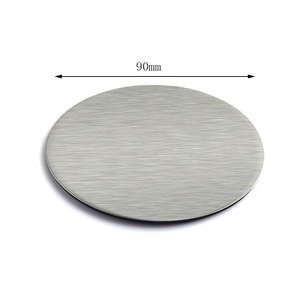 Giveaways Gift Blank Custom Logo <b>Round</b> Cheap Metal Stainless Steel <b>Brushed</b> Coaster - Product Image 4