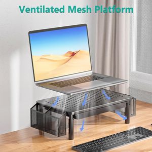 Chiều cao có thể điều chỉnh máy tính xách tay Riser Màn hình máy tính đứng lưu trữ Bàn tổ chức ngăn kéo Bút Tablet PC đứng - Product Image 6