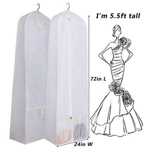 Free Sample Mergeboon Custom <b>Weeding</b> Gown Dress Garment <b>Bags</b> with Pockets Long Dresses Dust Covers RPET - Product Image 5