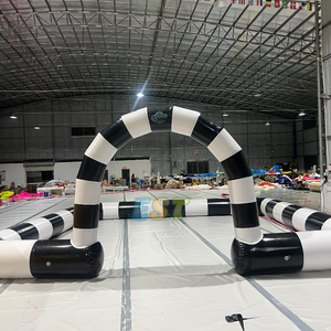 Pista de carreras de coches de parachoques para exteriores comercial Carrera inflable Go Kart Car Track Arena para negocios de <span class=keywords><strong>alquiler</strong></span> - Product Image 4