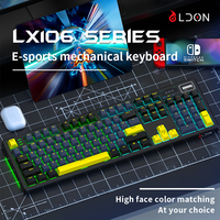 Clavier mécanique sans fil LX106 Ultra PBT pour jeu, combo clavier de jeu complet, RVB, commutateurs personnalisables à chaud, nouveau, tri-mode