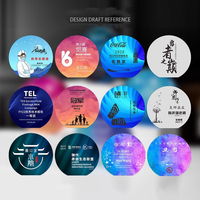 JZ Vente à Chaud Personnalisé Couleur LOGO Impression Cercle Cristal Verre Trophée Prix K9 Cristal Verre Honneurs Prix Plaques Décor