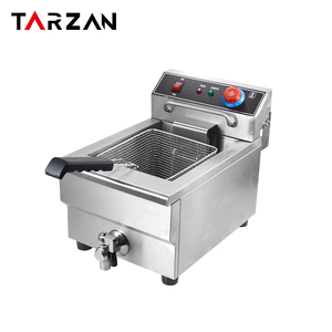<span class=keywords><strong>TARZAN</strong></span> Commercial Restaurant 10L Friteuse Électrique Ouverte avec Carter D'huile Monocylindre Grande Capacité Maison Chips De Pommes De Terre - Product Image 1