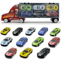 Hot Koop Kids Auto Speelgoed Diecast Model Draagbare Container Truck Met Legering Auto Speelgoed