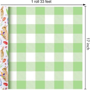 Easter Wrapping <b>Paper</b> <b>Roll</b> 17 Inch X 33 Feet Double Side Eco Friendly Gift <b>Wrap</b> For Baby Shower Birthday Easter - Product Image 4