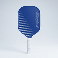 Anyball Carbon Fiber Pickleball Paddle TL010 Biru Cold-Pressed 14mm Permukaan Cat Bertekstur Tahan Lama Ringan 225g Hiburan