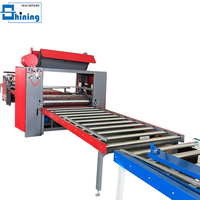 Panneau de mélamine PP PET HPL EVA machine à plastifier placage de bois entièrement automatique PUR film plat machine à plastifier