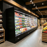 Réfrigérateur vitrine vertical à rideau d'air grande capacité pour supermarché - Offre spéciale