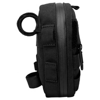 Sac de guidon pour moto et vélo en nylon résistant, noir, à boucle fermée, étanche, avec logo personnalisable