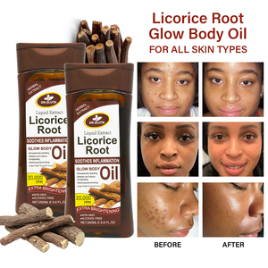 Huile Éclat Visage & Corps à Action Rapide Éclaircissante et Illuminatrice à la Racine de Réglisse, Apaise l'Inflammation, pour Toutes les Carnations 200ml - Product Image 3