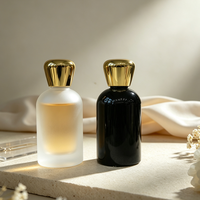 Flacon de parfum en verre de luxe rose vif 100 ml avec pompe et nouveau couvercle – Design tendance et personnalisable