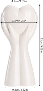 <span class=keywords><strong>Vaso</strong></span> in Ceramica a Forma di Corpo Umano con <span class=keywords><strong>Cuore</strong></span>, 9 Pollici, per Fiori Secchi e Composizioni Floreali - Product Image 3