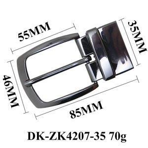 Hebilla de cinturón giratoria de aleación de zinc de alta resistencia, 35 mm, acabado <span class=keywords><strong>plateado</strong></span> cromado, de sujeción, de repuesto, para hombre, para correa de cuero, OEM - Product Image 5