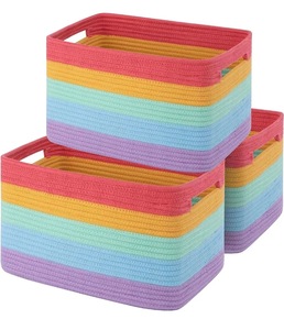 Large Natural Cotton Rope <strong>Basket</strong> Woven Storage <strong>Basket</strong> <strong>for</strong> <strong>Blanket</strong> Toys Pillow <strong>Basket</strong> - Product Image 5
