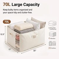 HomeHacks - Bacs de rangement pliables multifonctionnels en tissu non tissé pour vêtements et chaussures, pour le salon et la garde-robe