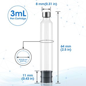 ตลับหมึก ขวดแก้วเปล่า ปากกาตลับหมึก 3 มล. ปากกาฉีดยาแบบใช้แล้วทิ้ง - Product Image 2