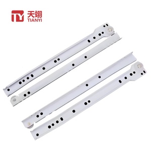 Glissières télescopiques silencieuses à fermeture douce de haute qualité, robustes et modernes, 45 mm, pour tiroirs de cuisine, chambre et armoires extérieures (Froid) - Product Image 1